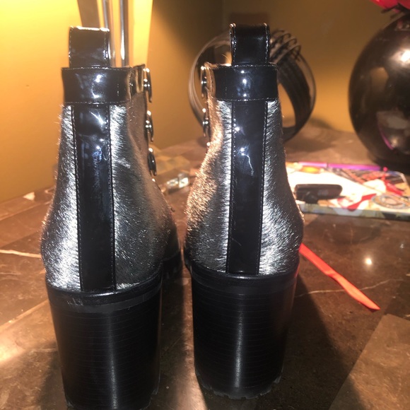 Christian Louboutin Silver Calfhair Ankle Boots - Picture 7 of 7